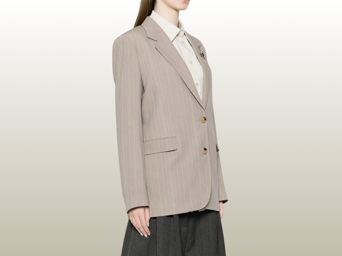 GOLDEN GOOSE - PINSTRIPE WOOL BLEND BLAZER