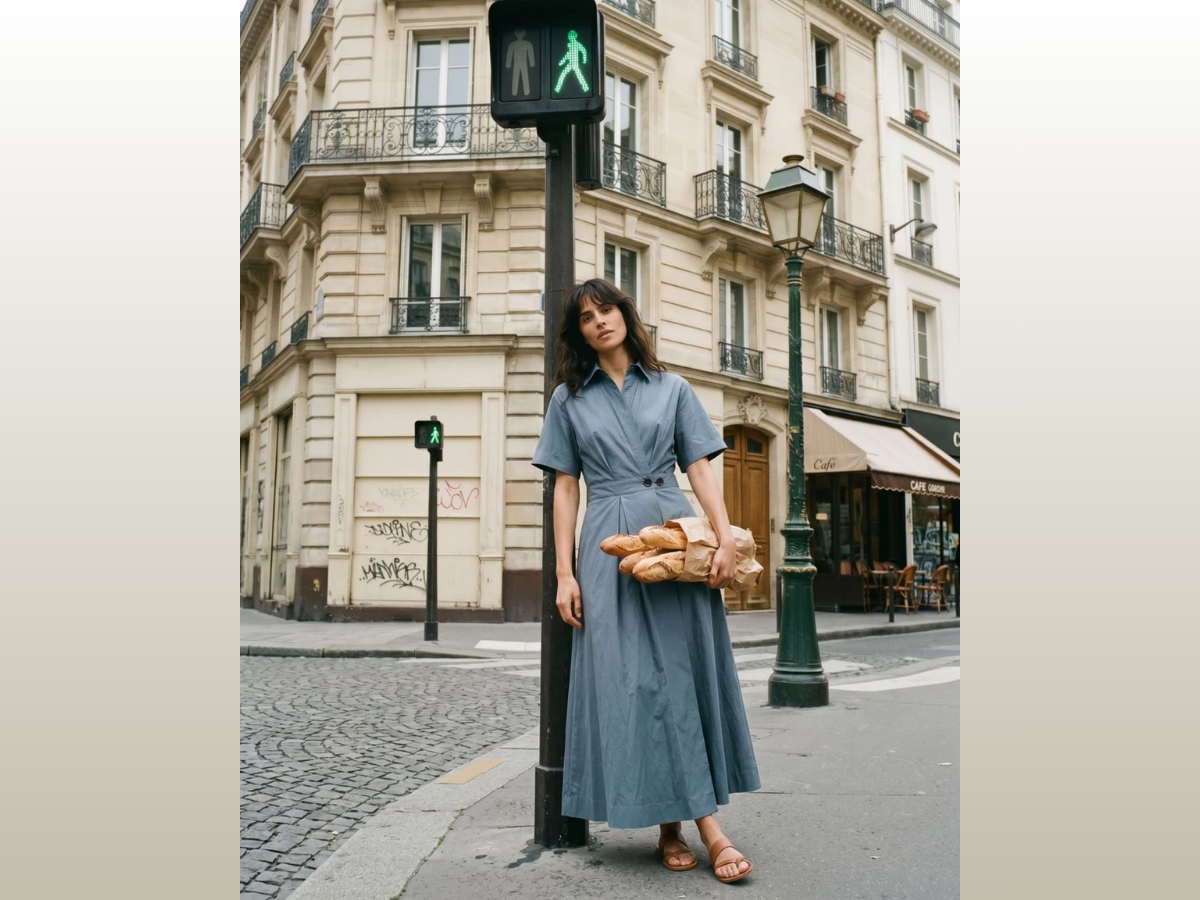 LA ROUGE - PIA DRESS DUSKY BLUE