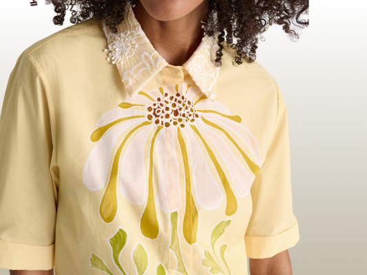 DOROTHEE SCHUMACHER - PRINTED COTTON POPLIN BLOUSE, GUL