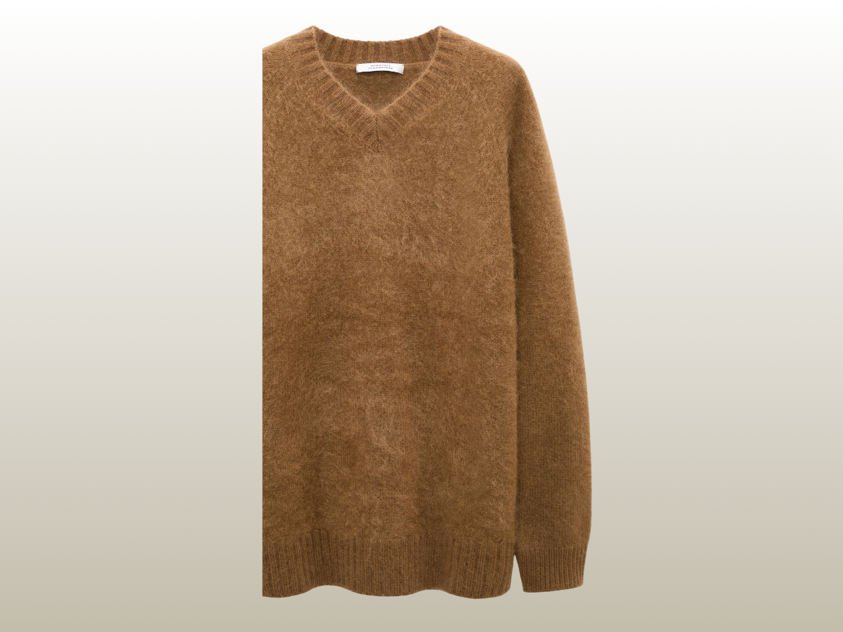 V-RINGAD PULLOVER I MERINO-CASHMERE