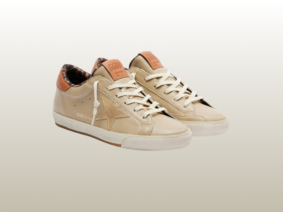 GOLDEN GOOSE - SUPER-STAR LEATHER WITH LEO LINE