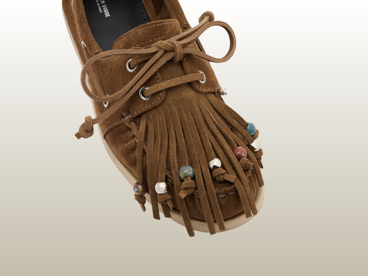 GOLDEN GOOSE - CRUISE BEADED SUEDE LOAFER