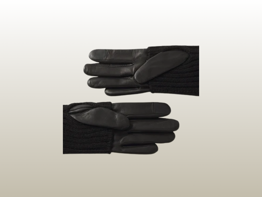 POLKA GLOVES - BLACK