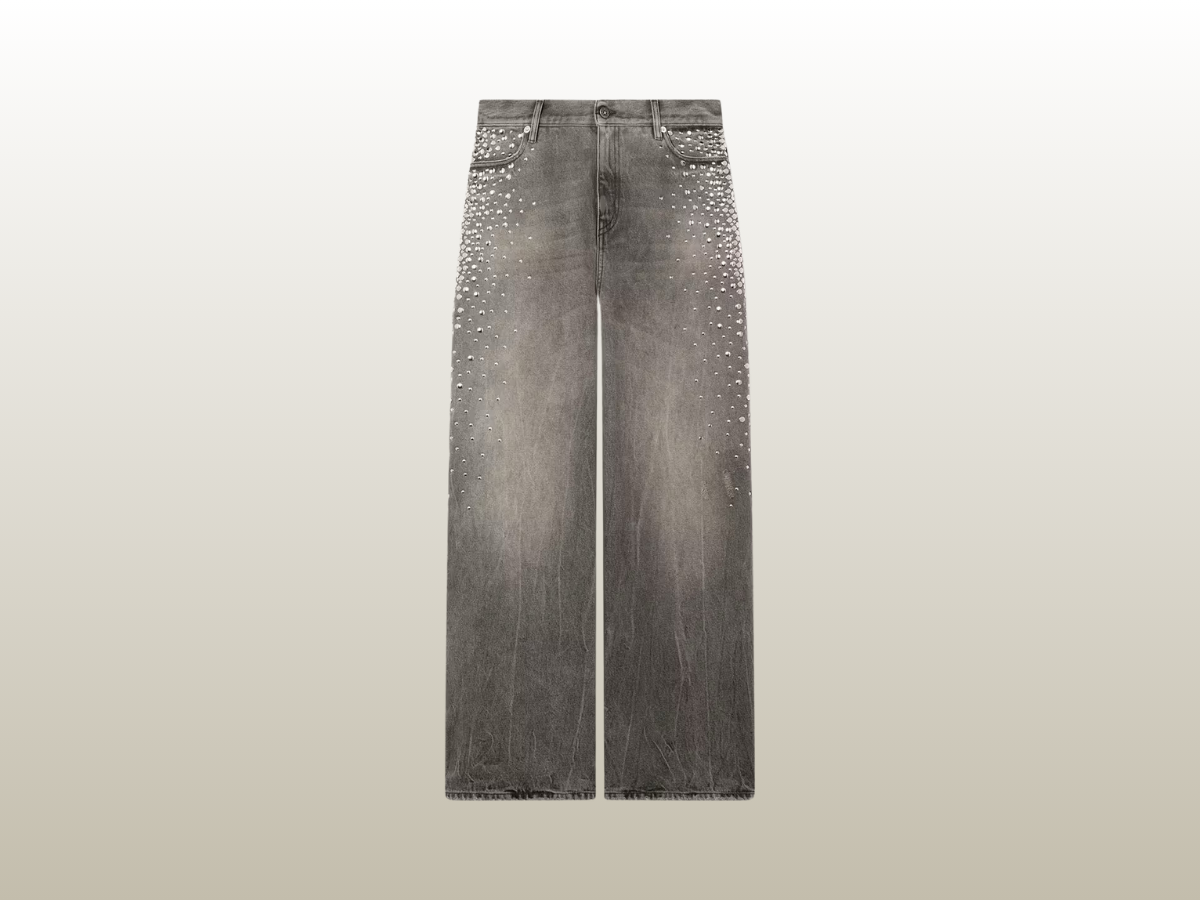 GOLDEN GOOSE - BOYFRIEND JEANS W SILVER STUDS