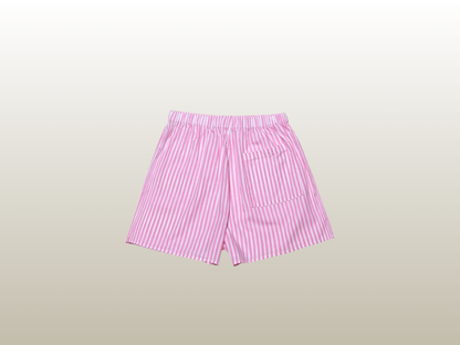 MC2 SAINT BARTHS - BOXY COTTON SHORTS PINK STRIPES