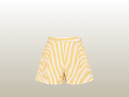 MC2 SAINT BARTH - AMANI YELLOW COTTON SHORTS