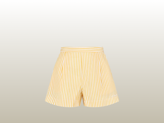 MC2 SAINT BARTH - AMANI YELLOW COTTON SHORTS