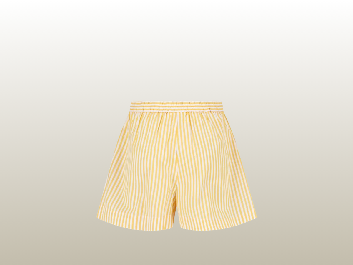 MC2 SAINT BARTH - AMANI YELLOW COTTON SHORTS