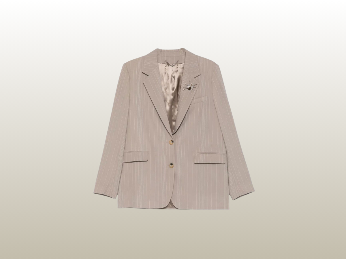 GOLDEN GOOSE - PINSTRIPE WOOL BLEND BLAZER