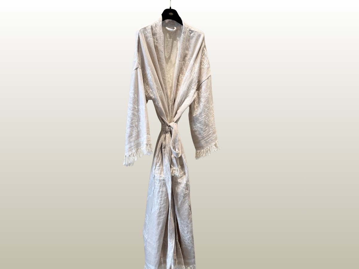 AMCA STUDIOS - CORAL BEIGE KAFTAN LONG