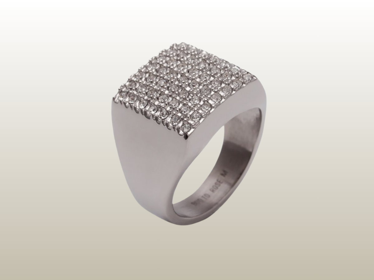 BUD TO ROSE - SQUARE CRYSTAL RING