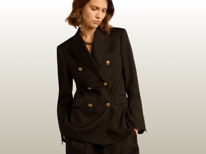 GOLDEN GOOSE - DOUBLE-BREASTED BLAZER BLACK