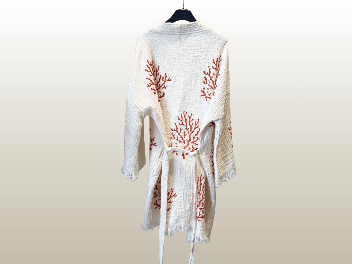 AMCA STUDIOS - CORALLIUM RED KAFTAN SHORT