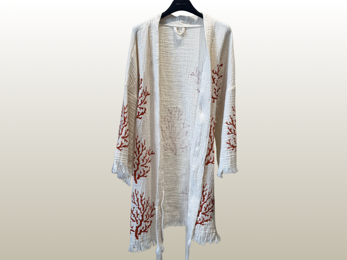 AMCA STUDIOS - CORALLIUM RED KAFTAN SHORT