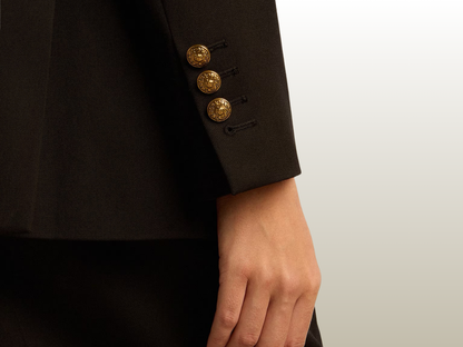 GOLDEN GOOSE - DOUBLE-BREASTED BLAZER BLACK