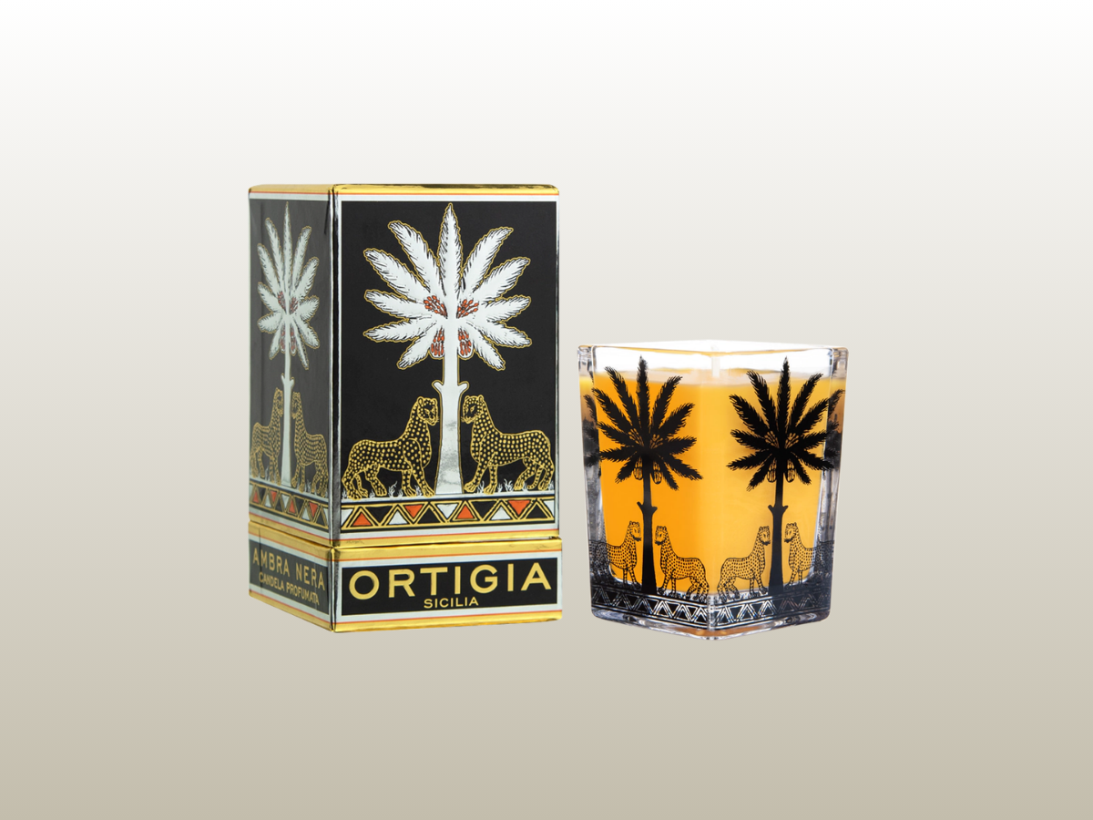ORTIGIA - AMBRA NERA CANDLE LARGE SQUARE