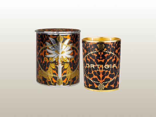 ORTIGIA - AMBRA NERA DECORATED CANDLE MEDIUM