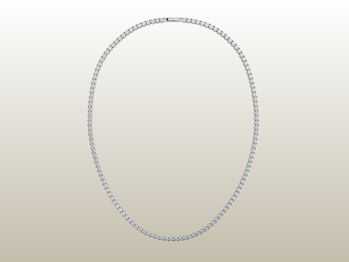 BUD TO ROSE - TENNIS NECKLACE SILVER