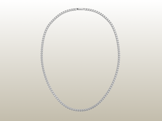 BUD TO ROSE - TENNIS NECKLACE SILVER