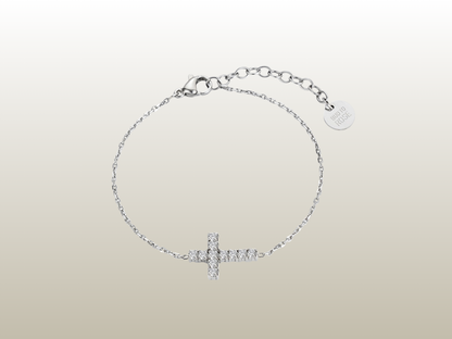 BUD TO ROSE - CROSS BRACELET SILVER