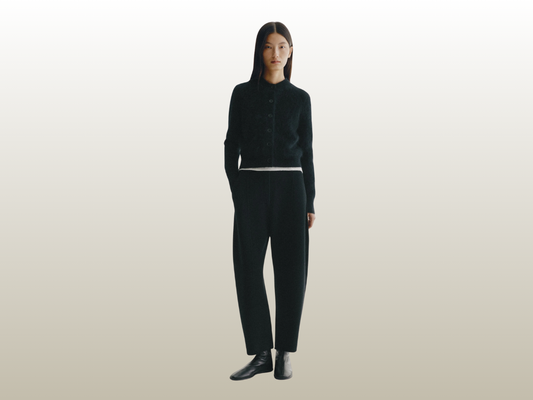 AZALEA CARDIGAN - BLACK BRUSHED