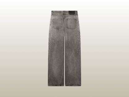 GOLDEN GOOSE - BOYFRIEND JEANS W SILVER STUDS