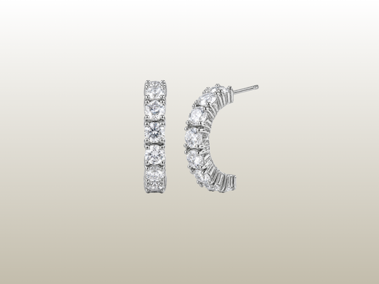 BUD TO ROSE - CREOLE EARRING SILVER