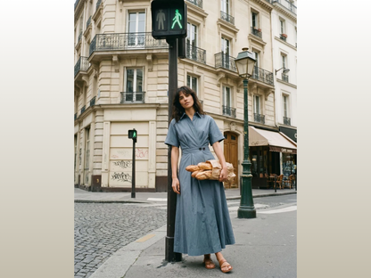 LA ROUGE - PIA DRESS DUSKY BLUE
