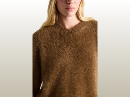 V-RINGAD PULLOVER I MERINO-CASHMERE