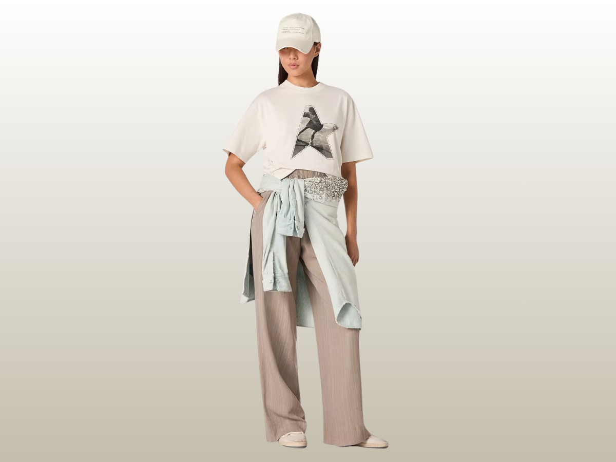 GOLDEN GOOSE - PINSTRIPE WOOL BLEND PANTS