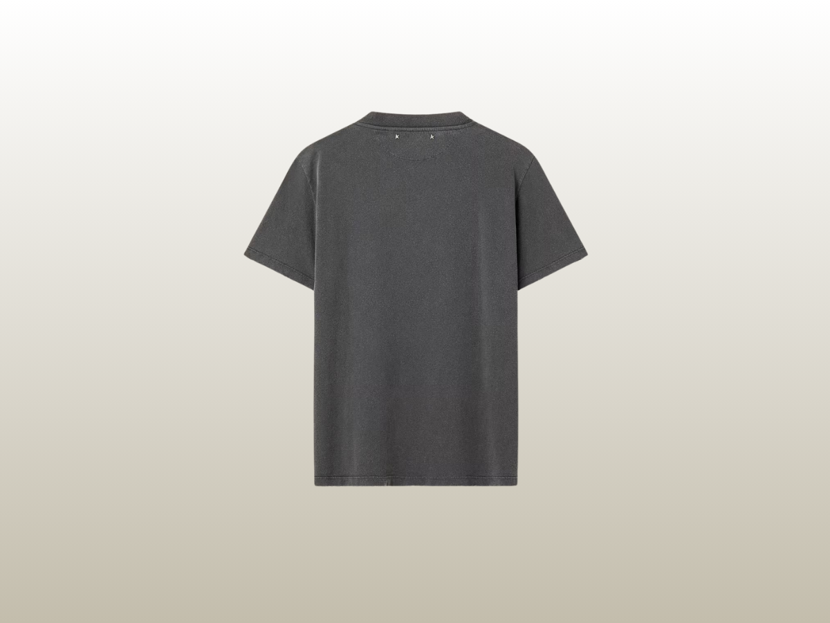 GOLDEN GOOSE - GRAY T-SHIRT W CHRYSTALS