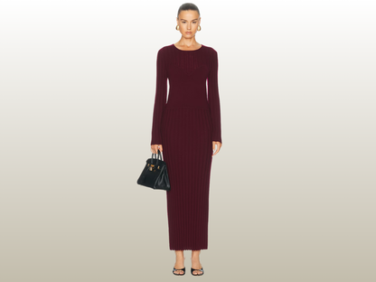 ESME DRESS - DEEP PLUM