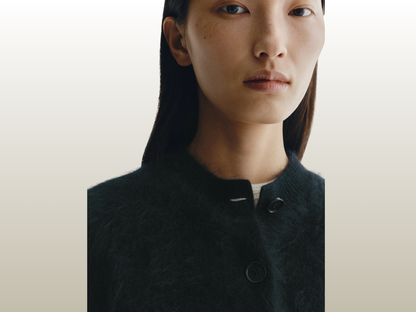AZALEA CARDIGAN - BLACK BRUSHED