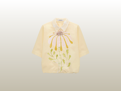 DOROTHEE SCHUMACHER - PRINTED COTTON POPLIN BLOUSE, GUL