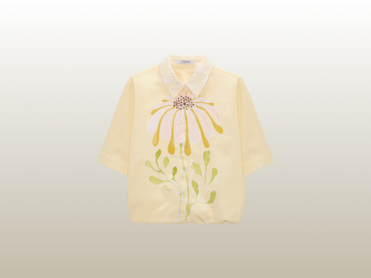 DOROTHEE SCHUMACHER - PRINTED COTTON POPLIN BLOUSE, GUL