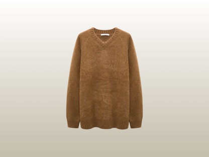 V-RINGAD PULLOVER I MERINO-CASHMERE