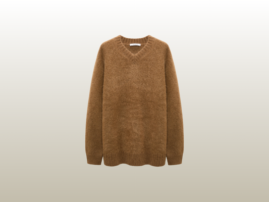 V-RINGAD PULLOVER I MERINO-CASHMERE