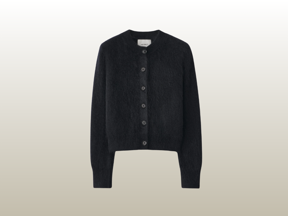 AZALEA CARDIGAN - BLACK BRUSHED