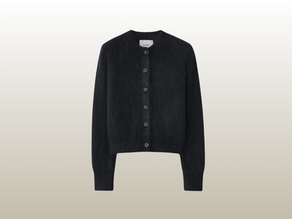 AZALEA CARDIGAN - BLACK BRUSHED