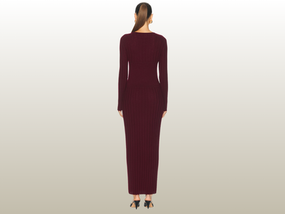 ESME DRESS - DEEP PLUM