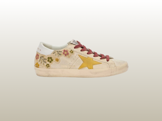 GOLDEN GOOSE - FLORAL EMBROIDERED SNEAKERS