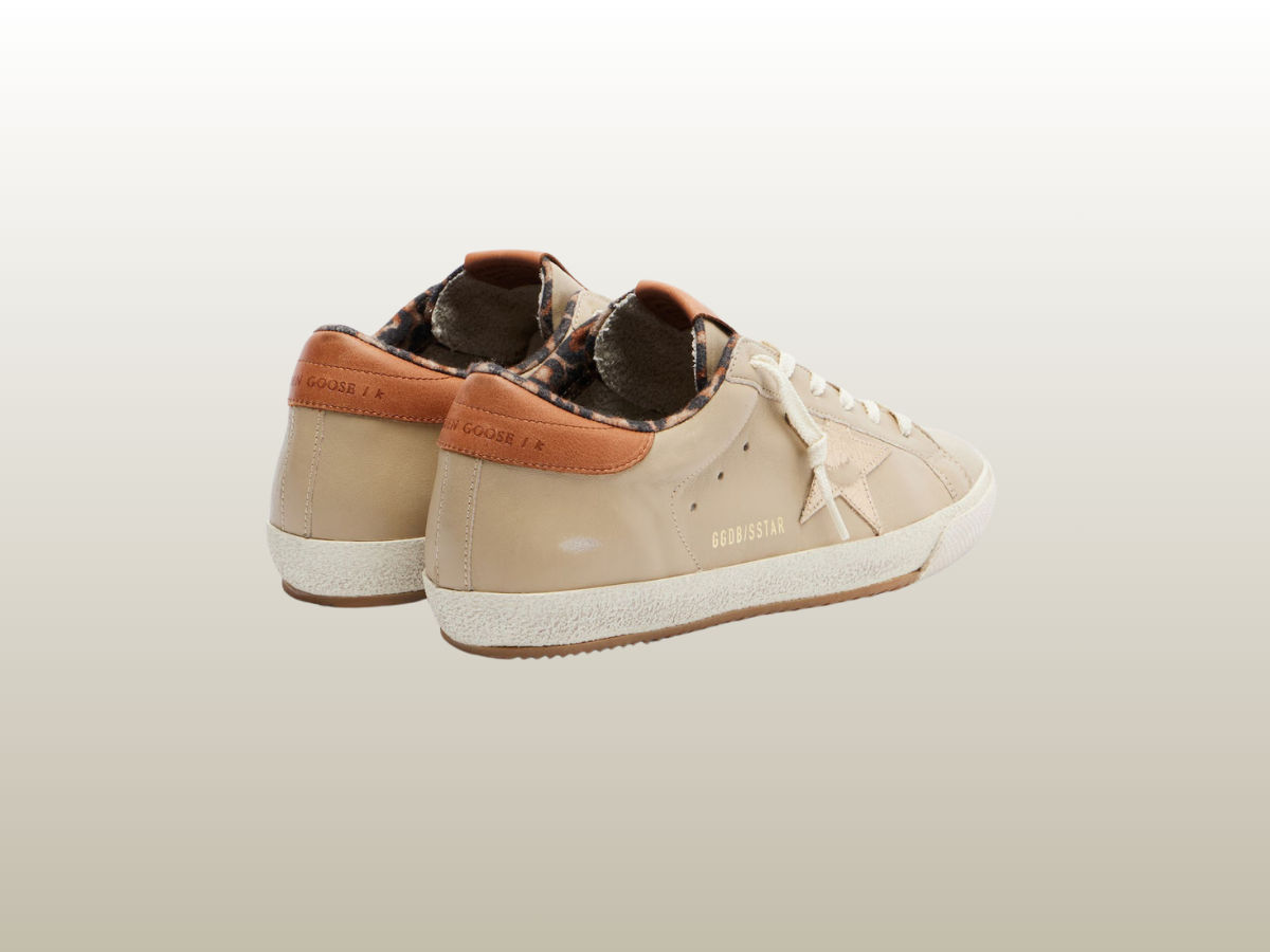GOLDEN GOOSE - SUPER-STAR LEATHER WITH LEO LINE