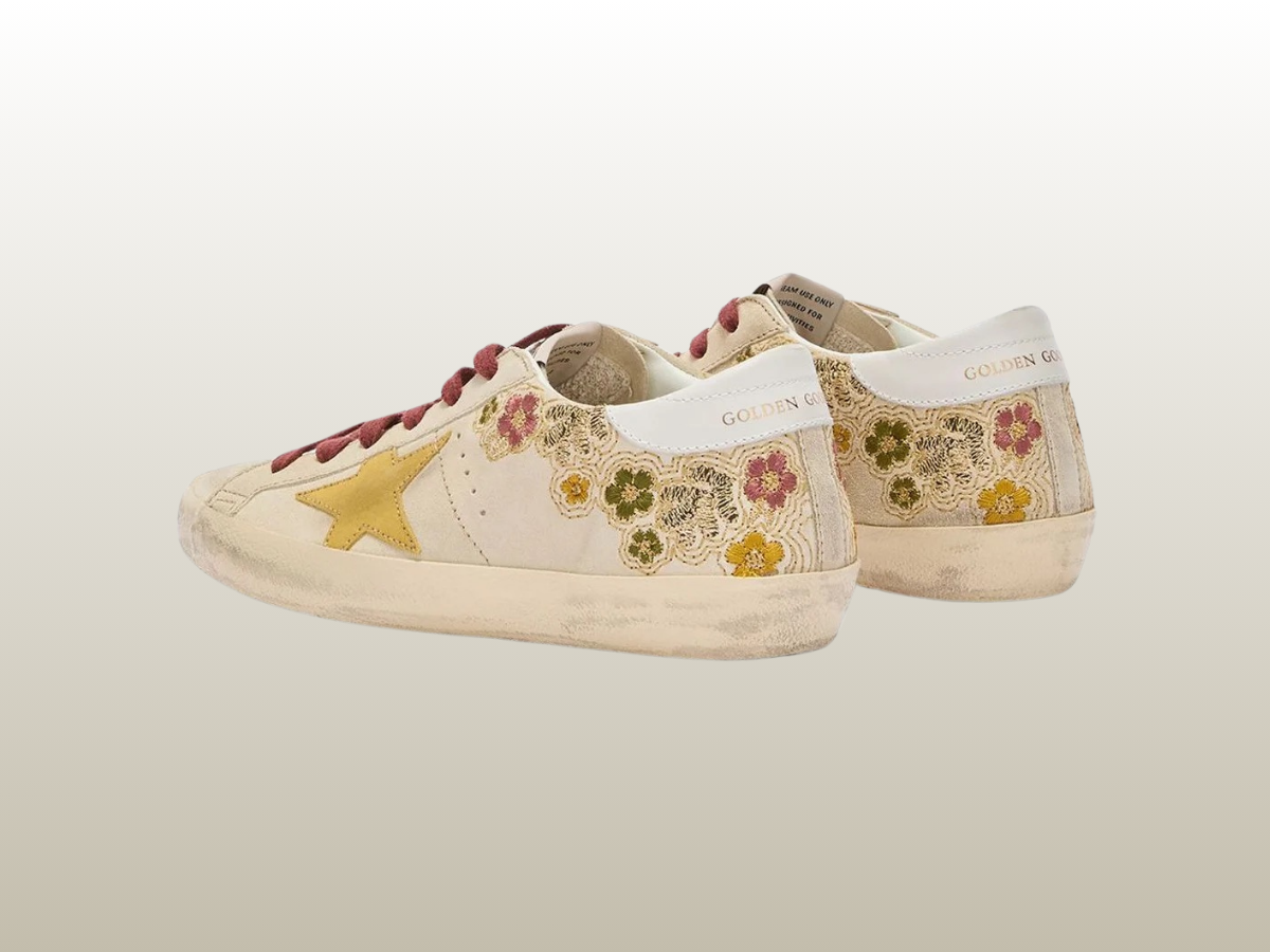 GOLDEN GOOSE - FLORAL EMBROIDERED SNEAKERS