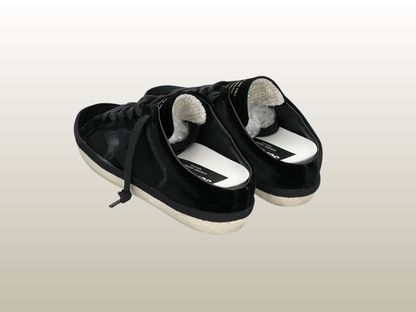 GOLDEN GOOSE - SUPER-STAR SABOT IN BLACK VELVET