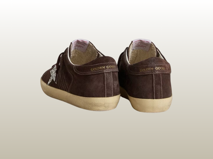 GOLDEN GOOSE - SUPER-STAR BROWN SUEDE