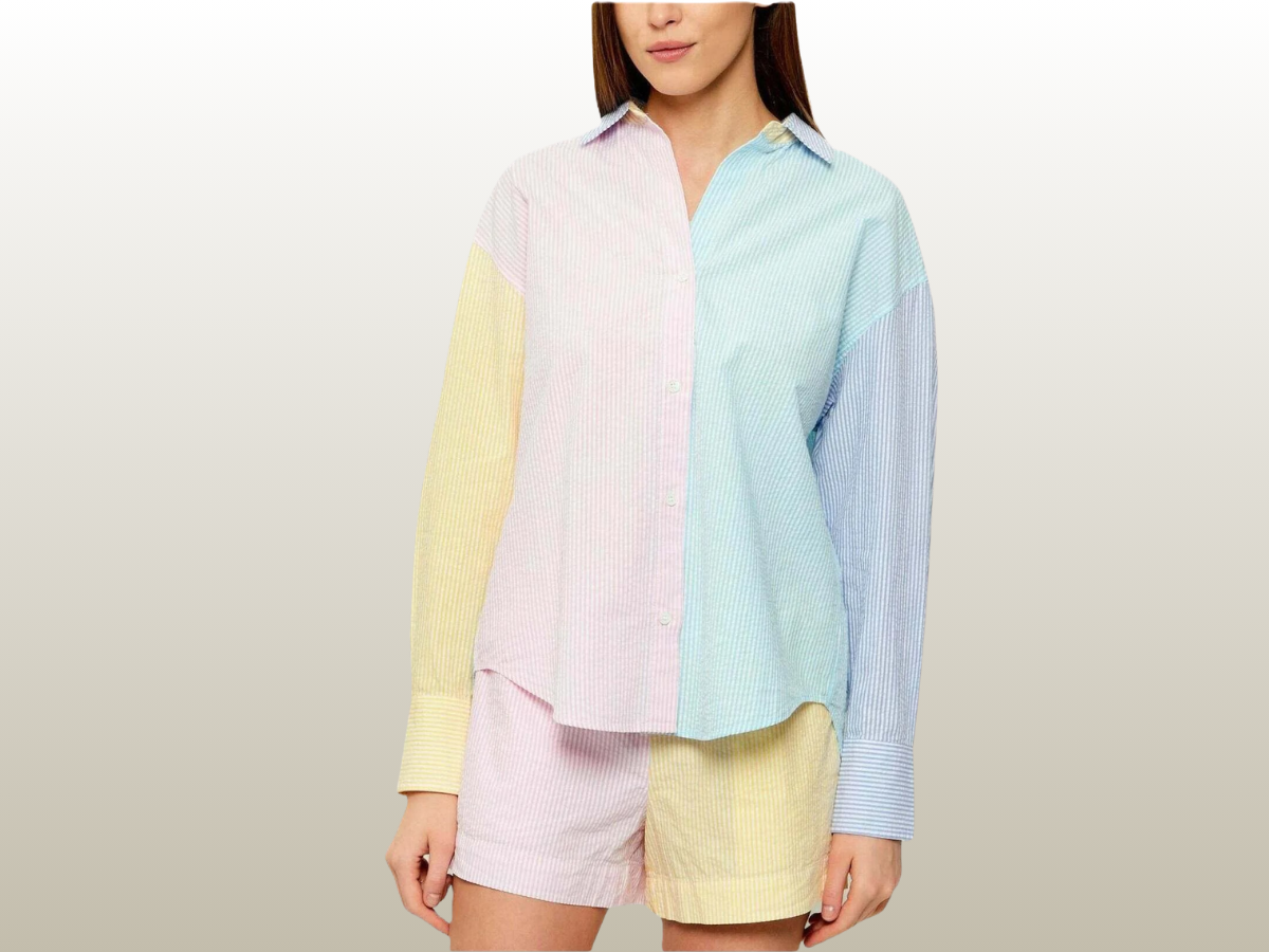 MC2 SAINT BARTH - CRISTAL SEERSUCKER SHIRT MULTICOLOR