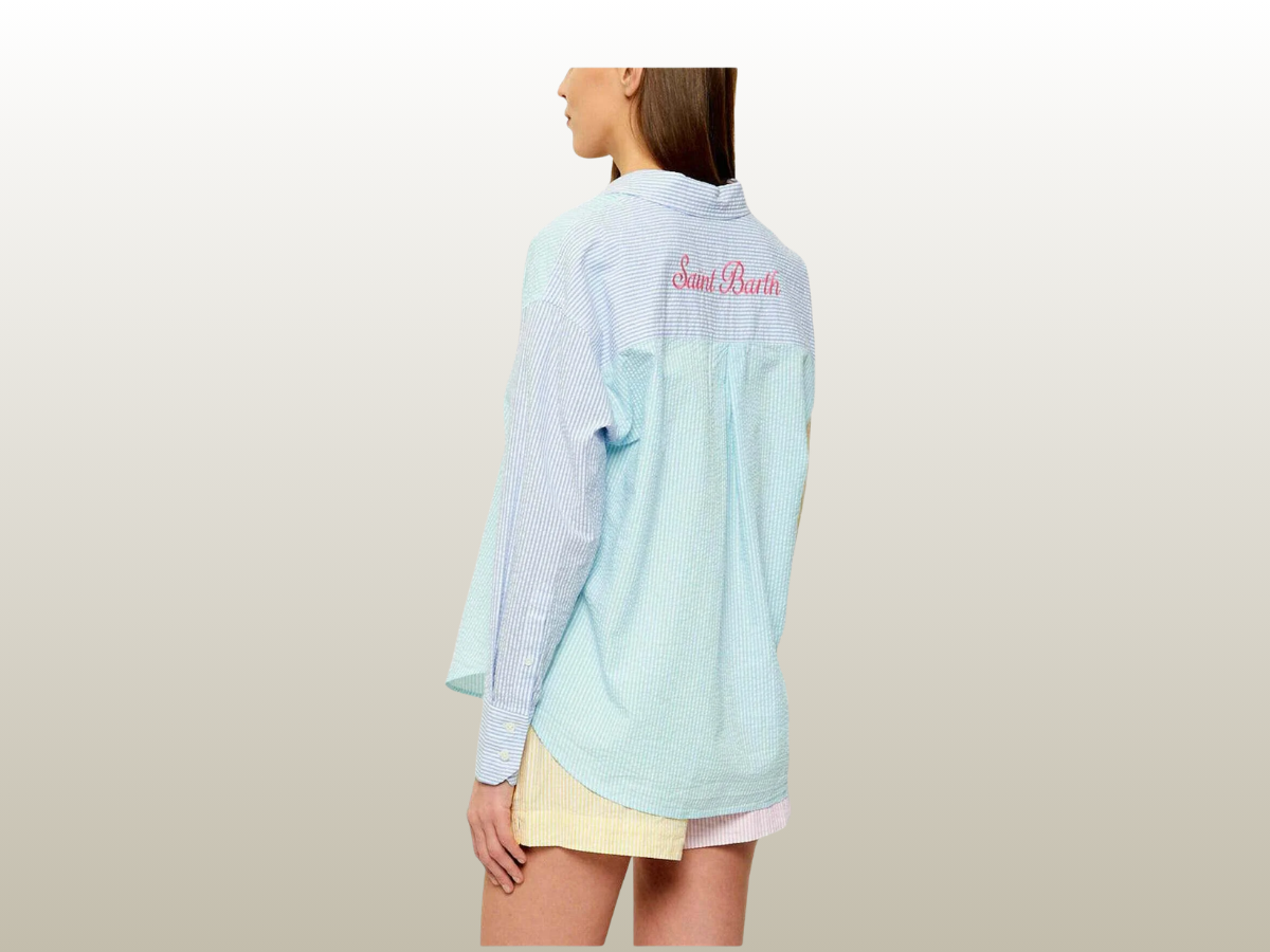 MC2 SAINT BARTH - CRISTAL SEERSUCKER SHIRT MULTICOLOR