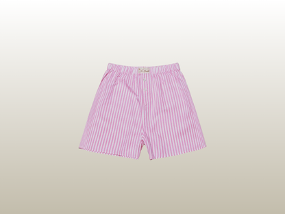 MC2 SAINT BARTHS - BOXY COTTON SHORTS PINK STRIPES