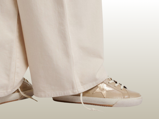 GOLDEN GOOSE - SUPER-STAR LEATHER WITH LEO LINE