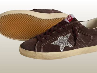 GOLDEN GOOSE - SUPER-STAR BROWN SUEDE